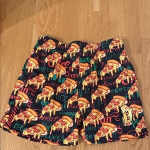 Pizza Print Kids Shorts
